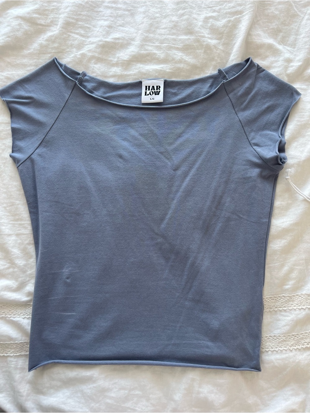 Boathouse Harlow Blue Boatneck Cap-Sleeve Tee